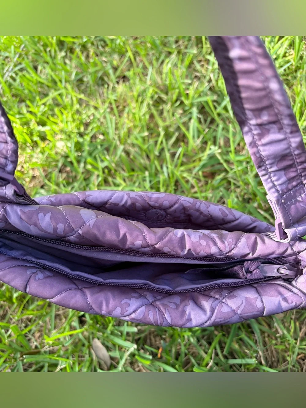 Vera Bradley Quilted Floral Crossbody in Dusty Purple